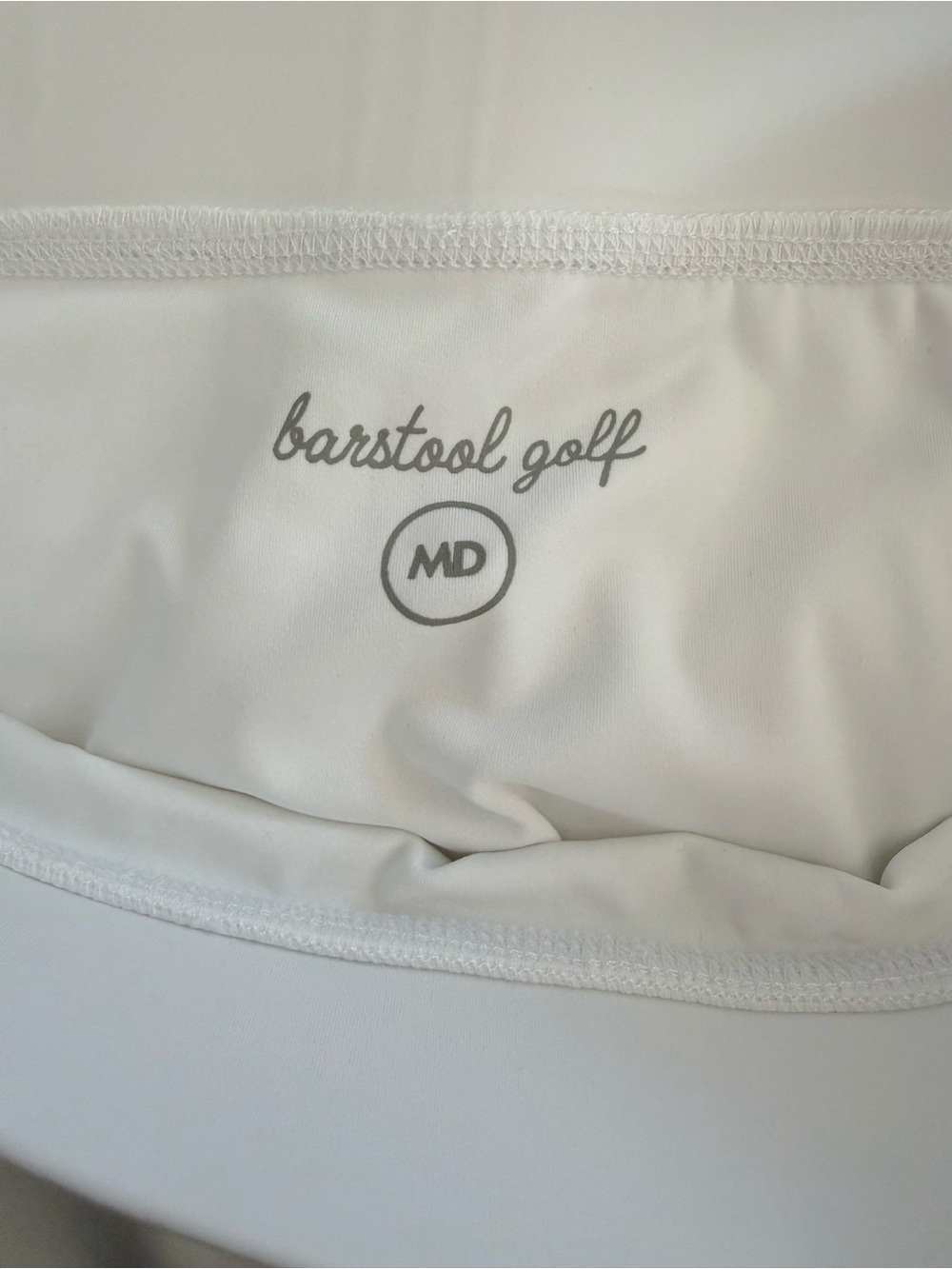 Barstool Golf White Piped Stretch Golf Athletic Skort NWT Size M - Picture 7 of 9